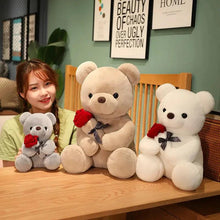 Load image into Gallery viewer, 23-45cm New Lovely Hug Roses Teddy Bear Plush Pillow Stuffed Soft Animal Dolls Nice Birthday Gift Girlfriend Valentine's Day
