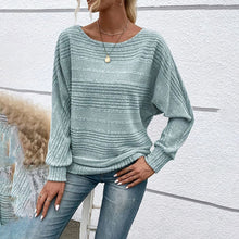 Load image into Gallery viewer, Women’s Textured Round-Neck Long-Sleeve Pullover
