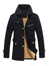 Load image into Gallery viewer, Men's Plus Size Button Up Long Sleeve Coat