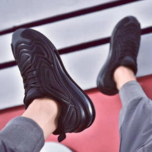 Load image into Gallery viewer, Mandotos Men Casual Air Cushion Black Shoes Outdoor Breathable Lace Up Sneakers Running Sports