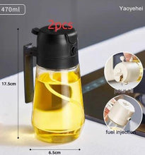 Load image into Gallery viewer, 470ML Olive Oil Sprayer Dispenser For Cooking BBQ 2 In 1 Glass Oil Vinegar Soy Sauce Spray Kitchen Oil Bottle For Air Fryer