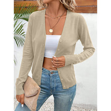Load image into Gallery viewer, Women’s V‑Neck Button‑Down Cardigan Knit Sweater