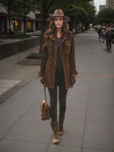 Load image into Gallery viewer, Women’s Vintage Style Long Winter Jacket – Warm Windproof Autumn Coat