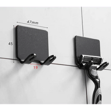 Load image into Gallery viewer, Decorative Hook 2 Pcs Punch Free Razor Holder Storage Hook Wall Men Shaving Shaver Shelf Bathroom Razor Rack Wall Bathroom Accessories