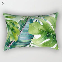 Load image into Gallery viewer, Decorative Throw Pillows Tropical Plants Pillow Cover Polyester Pillow Covers With Flowers And Plants Tropical Style Linen Throw Pillow Covers Decoration Pillowcase Cushions Home Decor
