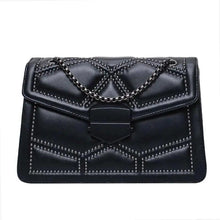 Load image into Gallery viewer, Delighted Black PU Leather Crossbody Chain Bags For Women And Girls Simple Fashionable Shoulder Small Handbags
