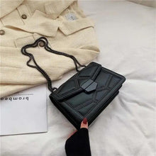Load image into Gallery viewer, Delighted Black PU Leather Crossbody Chain Bags For Women And Girls Simple Fashionable Shoulder Small Handbags