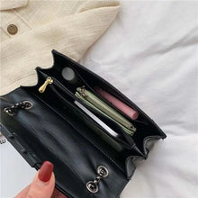 Load image into Gallery viewer, Delighted Black PU Leather Crossbody Chain Bags For Women And Girls Simple Fashionable Shoulder Small Handbags