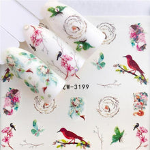 Load image into Gallery viewer, Designer Water Transfer Tips Nail Art Pink Rose Flower Sticker Decals Women Beauty Wedding Nails Love Nail Art Decoration Pop Art Nail Stickers Sexy Girl Designs Comics Water Transfer Decals Manicure DIY Lips Nail Art Decorations Slider Nail Art Stickers