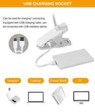 Load image into Gallery viewer, Desk Lamp Touch Clip Study Light Gooseneck Desktop USB Rechargeable Bedroom Lamp Bedside Bedside Desk Clip-on Table Lamp Decorative Table Lamp Cute Study Lamps for Bedroom Décor