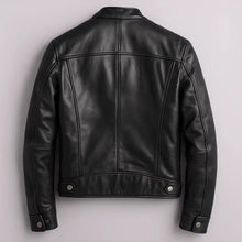 Load image into Gallery viewer, Mens PU Leather Motorcycle Jacket With A Stand-Up Collar