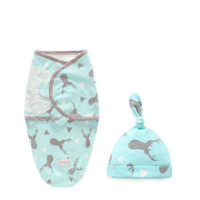 Load image into Gallery viewer, Baby Swaddle Blanket With Cap For Newborn Wrap Cotton Swaddling Bag Baby Envelope Sleep sack Blanket .