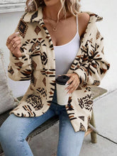 Load image into Gallery viewer, Girls Modern Geometric Button Up Dropped Shoulder Jacket Unique Retro Minimalist Outerwear