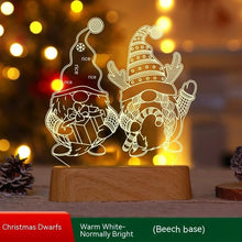 Load image into Gallery viewer, MANDOTOS Christmas 3D LED Acrylic Night Light Ornament Festive Holiday Decor Gift Idea For Kids