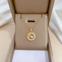 Load image into Gallery viewer, Fashion Jewelry Square Full Diamond Personalized Round Ring Leaves Necklace And Earrings Suite