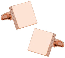Load image into Gallery viewer, Diamond Edge Rose Gold Cufflinks