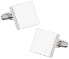 Load image into Gallery viewer, Diamond Edge Silver Cufflinks