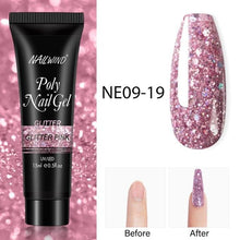 Load image into Gallery viewer, Diamond Gel Nail Polish Poly 15ml Semi Permanent UV Manicure Reflective Sparkling Luxury Shine Design For Women and Girls