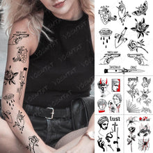 Load image into Gallery viewer, Different Stylish Waterproof Temporary Tattoo Sticker Heart Knife Angel Makeup Tattoos For Women Men