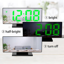Load image into Gallery viewer, Digital Alarm Clock Alarm Clocks Adjustable Volume Alarm Clock for Bedroom Electronic 7 Inch Number Desktop Alarm Clocks For Kids Bedroom LED Screen for Kids Bedroom Temperature Snooze Function Desk Table Clock LED Clock Electronic Watch Table