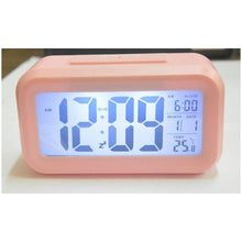 Load image into Gallery viewer, Digital Alarm Clock Voice Alarm Clock Intelligent Smart Timer Creative Students Mute LED Electronic Warning Machinery Gifts Battery Operated LCD Electronic Clock for Bedroom Home Kitchen Office Outdoor