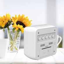 Load image into Gallery viewer, Digital Desktop LCD Snooze Calendar Alarm clock Digital Desktop Clock Electronic Digital Alarm Clocks for Bedroom Home Decor LCD Screen with Time/Calendar/Temperature Display White Bedroom Watch with Thermometer & Hygrometer for Home Battery Operated