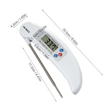 Load image into Gallery viewer, Digital Foldable Thermometer Food BBQ Meat Oven Instant Read Food Thermometer For Cooking Digital Kitchen Thermometer Probe With Backlight & Reversible Display Cooking Thermometer For Folding Kitchen Thermometer For Cooking Water Oil Grill Tools