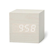 Load image into Gallery viewer, Digital Wooden LED Alarm Clock Wood Retro Glow Clock Digital Alarm Clock, with Wooden Electronic LED Time Display 3 Dual Plus Alarm Cubic Small Mini Wood Made Electric Clocks for Desktop Table Decor Voice Control Snooze Function Desk Tools