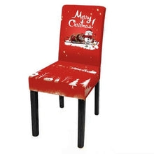 Load image into Gallery viewer, Dining Room Chair Protector Slipcovers Popular New Holiday Universal Size Christmas Printing Chair Cover Stretch Washable Detachable Seat Covers For Hotel Banquet Home Christmas Party