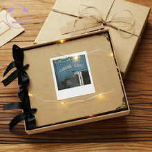 Load image into Gallery viewer, DIY Photo Albums Wedding Photo Scrapbook 20Pages Cover Self Adhesive Scrapbook Album Case Binding Hardcover Craft Blank Black Page Wedding and Anniversary Family Photo Album
