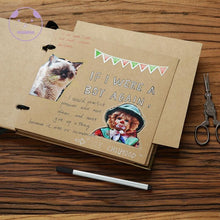 Load image into Gallery viewer, DIY Photo Albums Wedding Photo Scrapbook 20Pages Cover Self Adhesive Scrapbook Album Case Binding Hardcover Craft Blank Black Page Wedding and Anniversary Family Photo Album