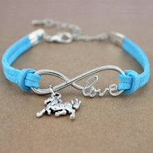 Load image into Gallery viewer, Dog Paws Best Friends Heart Animal Infinity Love Charm Bracelets Women Men Girl Boy Print Bracelet With Love And Infinity Symbol For Women Girls Faux Suede Adjustable Bracelet