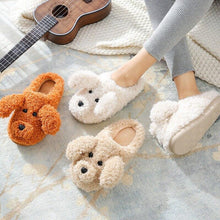 Load image into Gallery viewer, Dog Slippers Women Shoes Winter Warm Soft Plush Shoes Couples Slippers For Home Indoor Bedroom Women Warm Slippers Warm Faux Fur Cute Dog Lovers Winter Home Comfortable Shoes