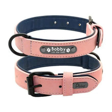 Load image into Gallery viewer, Dogs Collars Personalized Padded Collar Leather Dog Walking Leash For Small Medium Large Dogs Dog Collar and Leash Dog Collar and Leash Leather Padded Dogs Collars Lead Rope