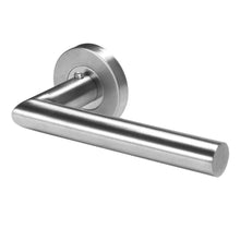 Load image into Gallery viewer, Door Handle Set Stainless Steel Lock Interior Home Door Handle Lock Durable Adjustable Latch Door Handle Lever With Modern Contemporary Slim Round Design For Home Bedroom Bathroom