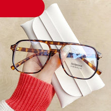 Load image into Gallery viewer, Double Beam Anti Blue Light Glasses Frame Women Men Anti Eyestrain Computer Reading TV Glasses Stylish Frame Anti Glasses Men And Women Retro Big Frame Myopia Eyeglasses Oversized Mirror Frame