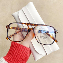 Load image into Gallery viewer, Double Beam Anti Blue Light Glasses Frame Women Men Anti Eyestrain Computer Reading TV Glasses Stylish Frame Anti Glasses Men And Women Retro Big Frame Myopia Eyeglasses Oversized Mirror Frame