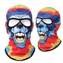 Load image into Gallery viewer, Double Eye Hole Animal Head Hat Horror Role-Playing Full Face Mask Riding Hunting Balaclava Sweat-Absorbent And Breathable Scarf Dustproof Headgear Unisex Cycling Equipment Racing Breather Mask Tactical Airsoft Cap Scarf Mask Ski Hat Spring Summer For Men