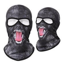 Load image into Gallery viewer, Double Eye Hole Animal Head Hat Horror Role-Playing Full Face Mask Riding Hunting Balaclava Sweat-Absorbent And Breathable Scarf Dustproof Headgear Unisex Cycling Equipment Racing Breather Mask Tactical Airsoft Cap Scarf Mask Ski Hat Spring Summer For Men