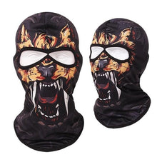 Load image into Gallery viewer, Double Eye Hole Animal Head Hat Horror Role-Playing Full Face Mask Riding Hunting Balaclava Sweat-Absorbent And Breathable Scarf Dustproof Headgear Unisex Cycling Equipment Racing Breather Mask Tactical Airsoft Cap Scarf Mask Ski Hat Spring Summer For Men