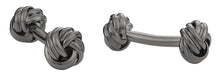 Load image into Gallery viewer, Double Knot Gun Metal Cufflinks
