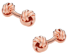 Load image into Gallery viewer, Double Knot Rose Gold Cufflinks