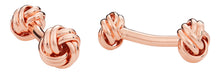 Load image into Gallery viewer, Double Knot Rose Gold Cufflinks