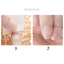 Load image into Gallery viewer, Double Sided False Nail Art Adhesive Tape Glue Sticker Tips Fake Nail Acrylic Manicure Gel Makeup Tool Self Adhesive Nail Glue Sticker for False Nail Tips Waterproof Breathable Jelly Gel Nail Tape Glue Stickers for False Nails Tips
