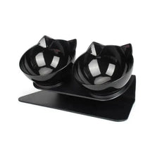 Load image into Gallery viewer, Double Transparent Non-slip Food Bowl With Protection For Cats Modern Kitten Food Bowl Pet Accessories