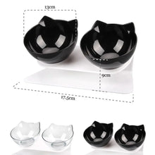 Load image into Gallery viewer, Double Transparent Non-slip Food Bowl With Protection For Cats Modern Kitten Food Bowl Pet Accessories
