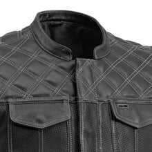 Load image into Gallery viewer, Downside Perforated Men's Motorcycle Leather Vest