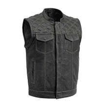 Load image into Gallery viewer, Downside Perforated Men's Motorcycle Leather Vest