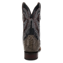 Load image into Gallery viewer, Dan Post Alamosa (Grey/Black) - Men's Ostrich Skin Leather Cowboy Boots