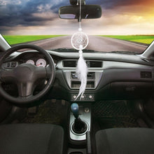 Load image into Gallery viewer, Dream Catcher Cars Rear View Mirror Mini Pure White Small Feather Wind Chimes Wall Hanging Decor Handmade Catcher Feather Wall Hanging Decorations Car Charm Ornament Pendant